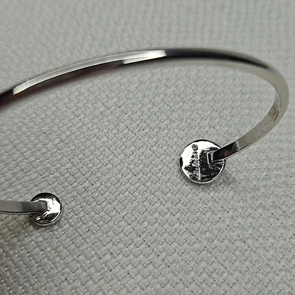 Stella & Dot Pave Disc Cuff Silver Bracelet - Picture 9 of 11